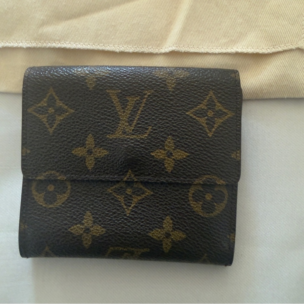 Louis Vuitton Monogram Canvas Compact Card Holder in Brown and Gold - Picture 3 of 12